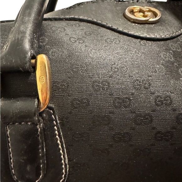 Gucci Black micro Gg Boston with Gold Accents - Picture 9 of 16